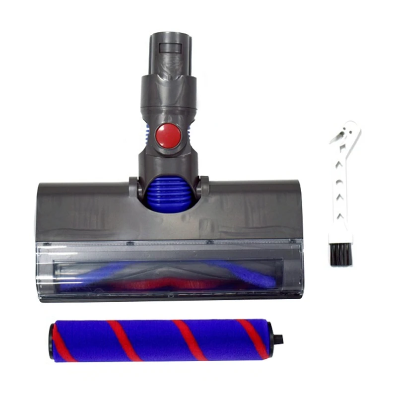 

Head Floor Attachment Brush With Bristle & Soft Roller As Shown ABS For Dyson V6 DC58 DC59 DC61 DC62 DC74 Vacuum Cleaner