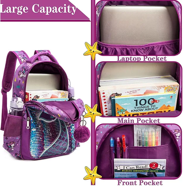 BIKAB Girls School Backpack Gifts for Kids