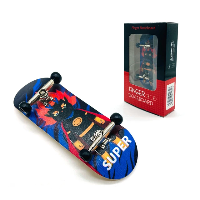 Fingerboard Skate Dedo Profissional Madeira Rolamento Kit 4