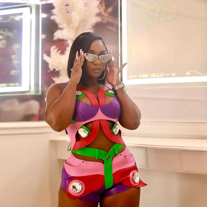 

Женская накидка на пляж, элегантное платье для лета 2023, новое лоскутное цветное уличное платье из искусственной кожи, топ с принтом