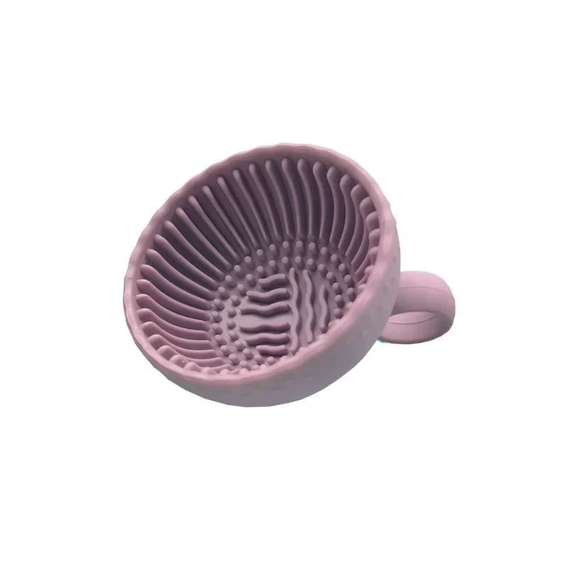 Silicone Makeup Brush Cleanser Ball - 2-in-1 Scrub & Dry Station with Massaging Nubs, Portable Cleaning Mat for Foundation
