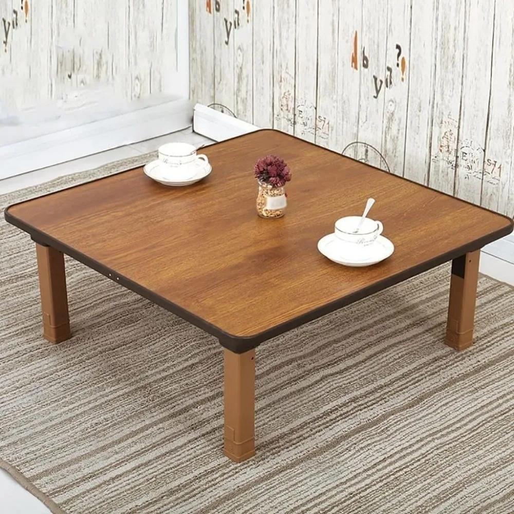 Japanese-Style Square Folding Tea Coffee Table,Small Desk, for Tatami Sitting On The Floor Bedroom Bay Window Tea Room 2