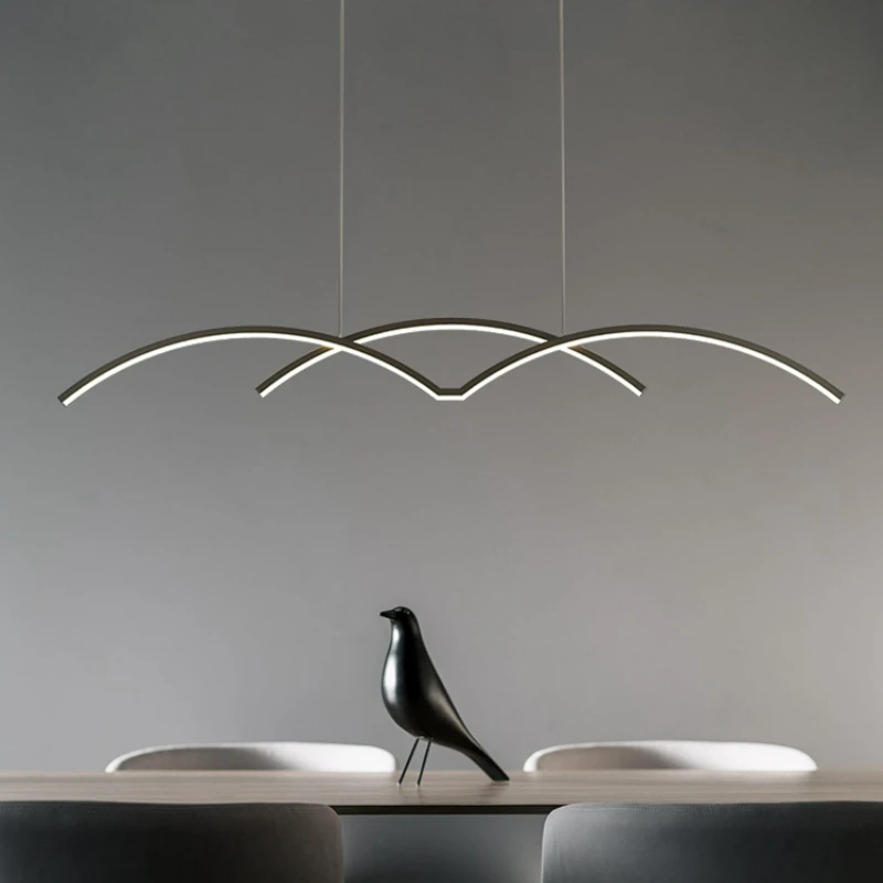

Dining Room Chandeliers Modern Minimalist Designer Creative Nordic Personality Long Bar Table Lamps
