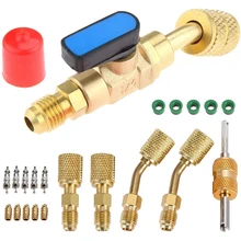 

R410A Adapter For Mini Split System, Ball Valve Adapter, Charging Vacuum Port Adapter For HVAC Refrigeration