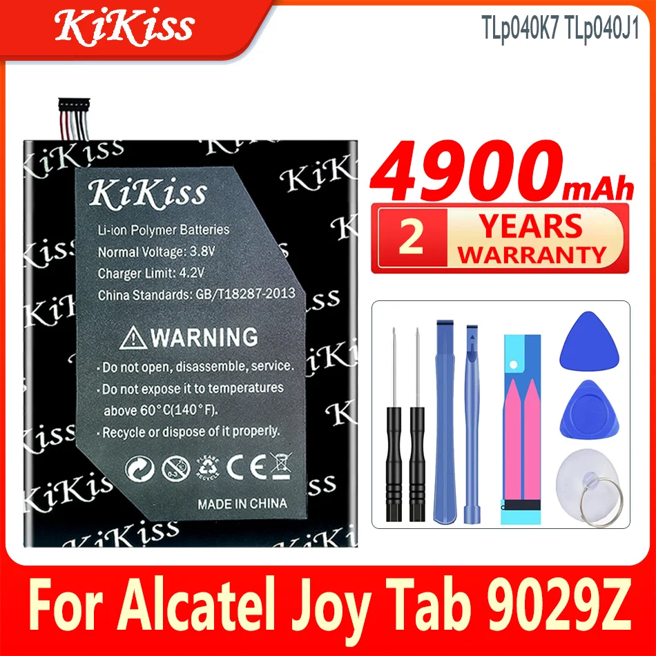

Аккумулятор KiKiss TLp040K7 TLp040J1, 4900 мАч, для планшетов Alcatel A30, 4G LTE, 9024 Вт, 8,0 дюйма, для Joy tab 9029Z