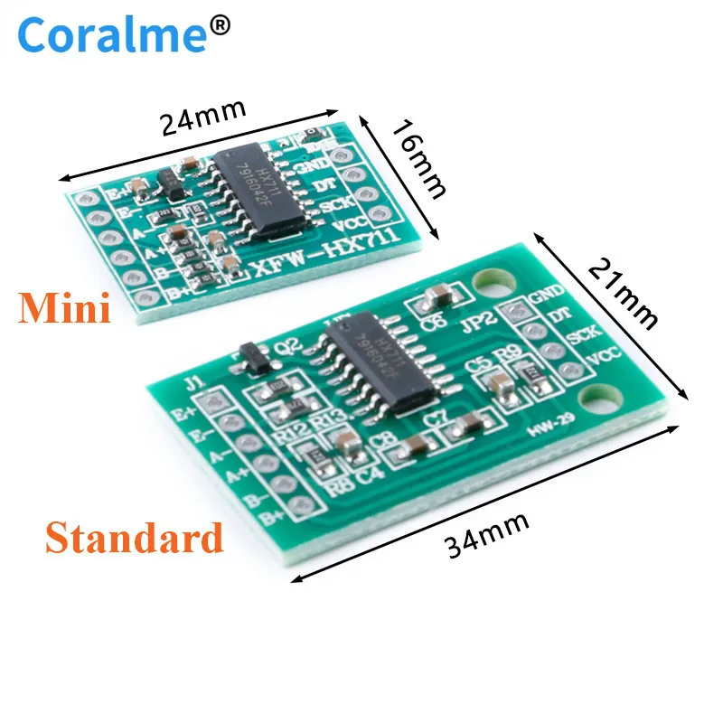 HX711 Weighing Sensor Module AD Weight Pressure Sensor Mini Standard Dual-Channel Dedicated 24-bit Precision Module