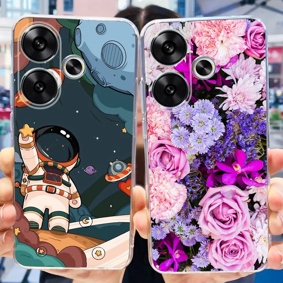 Stylish Painted Soft Silicone Phone Case - 6.79'' Protective Back Cover