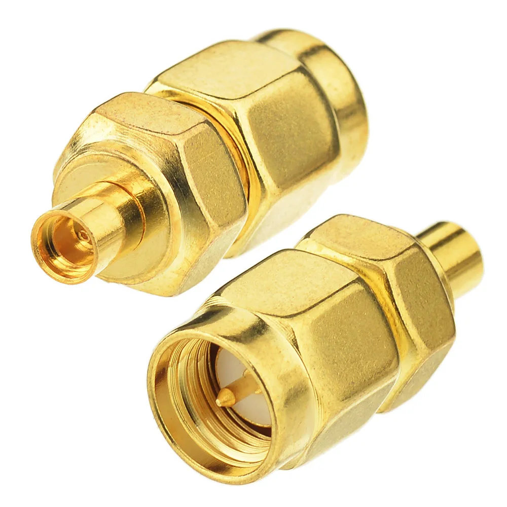 Superbat SMA-MMCX Coaxial Adapter SMA Male to MMCX Female Straight Gold-Plated RF Adapter for Electronic Components