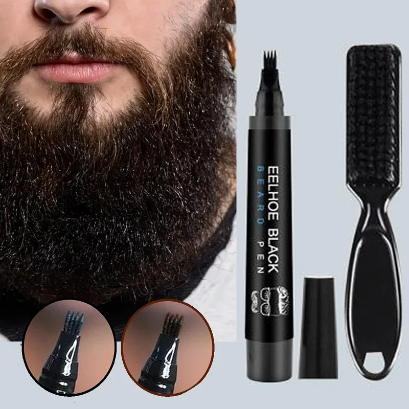 Beard Filling Pen Kit Beard Enhancer Brush Coloring Shaping Tools Hair Pencil Man Cosmetic hair growth oil hair restoration products beard growth oil