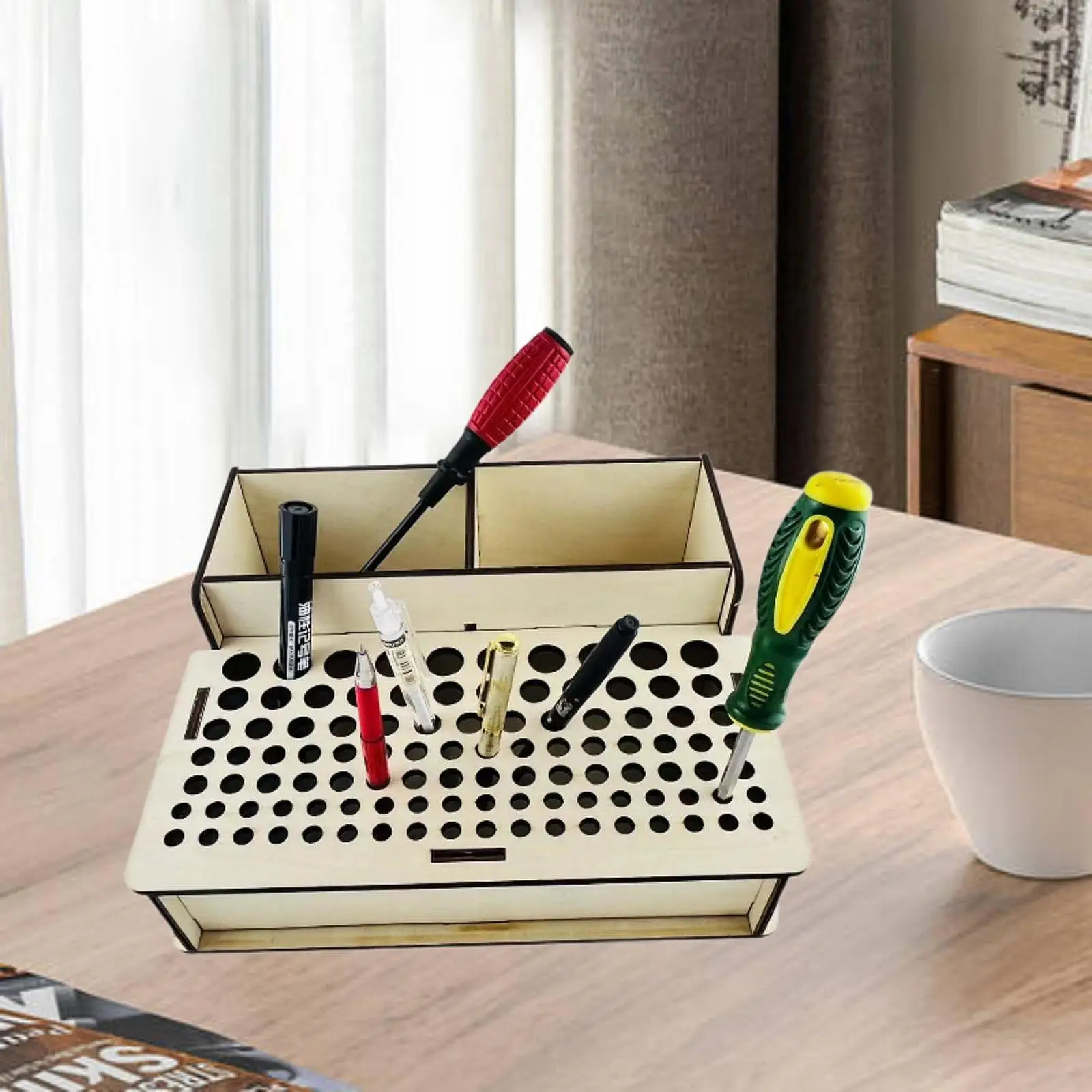 Leather Holder Tool Wooden Leather Tool Organizer Holes Multifunctional Leathercraft Craft Rack