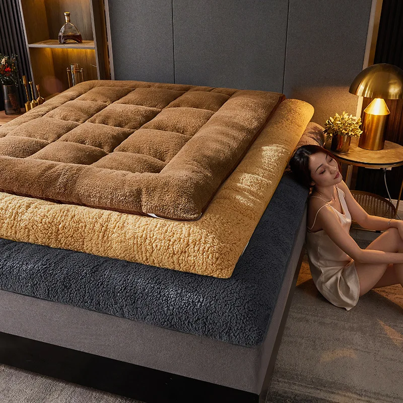 Foldable Floor mattress Fashion Comfy Futon home Thickened Sleeping Mattress Winter Mattress Home Soft Single Double Warm Quilt