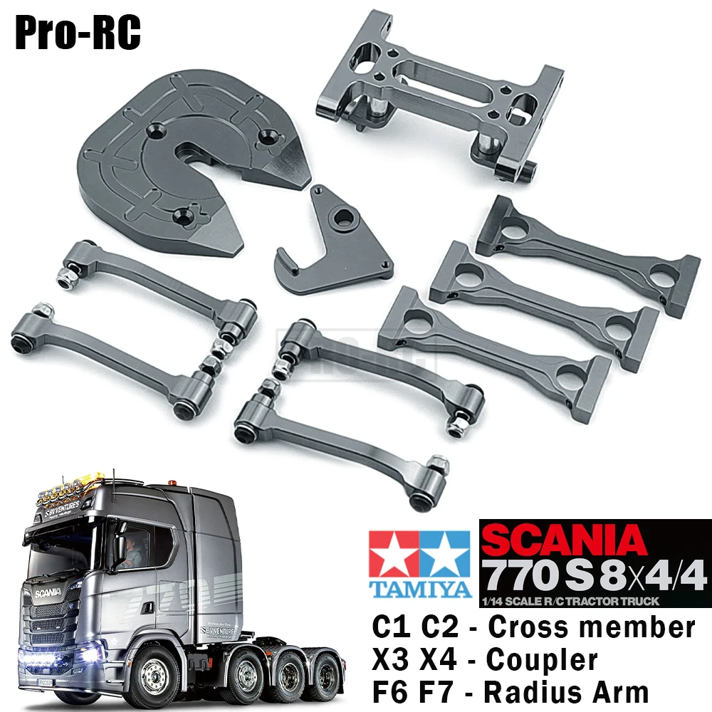 1set-alu-chassis-mount-c1-c2-cross-member-f6-f7-radius-arm-x3-x4-coupler-disc-for-tamiya-1-14-scania-770-s-8x4-4-tractor-truck