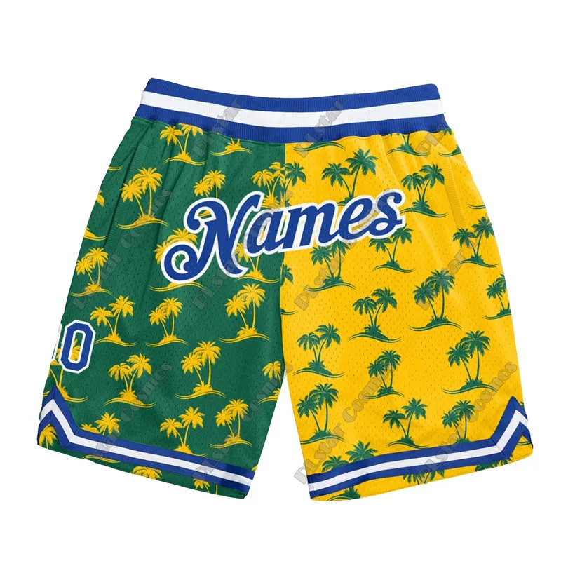 New 3D Printing New Custom Graffiti Custom Name Fashion Summer Men's Basketball Shorts Casual Sports Series Shorts