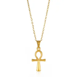 Elegant Stainless Steel Cross Necklace - Spiritual Pendant Jewelry (N05557G)