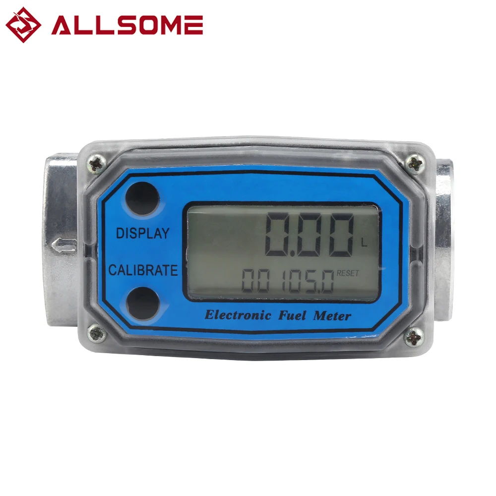 ALLSOME LLW-25 Digital Turbine Flow Meter for Gasoline Diesel Kerosene