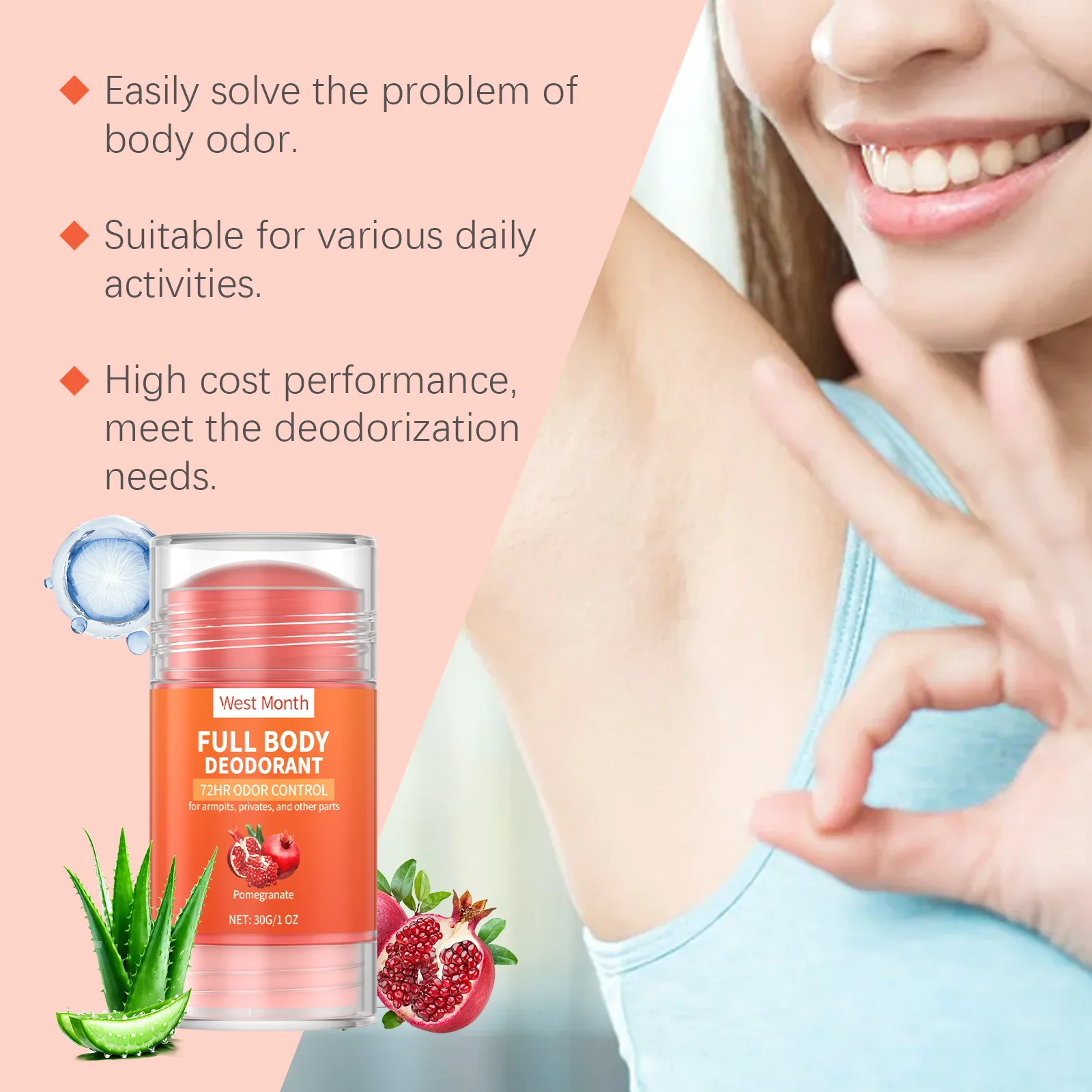 Granatäpple kroppsdeodorant kräm 72 timmar aluminiumfri_voghion.com