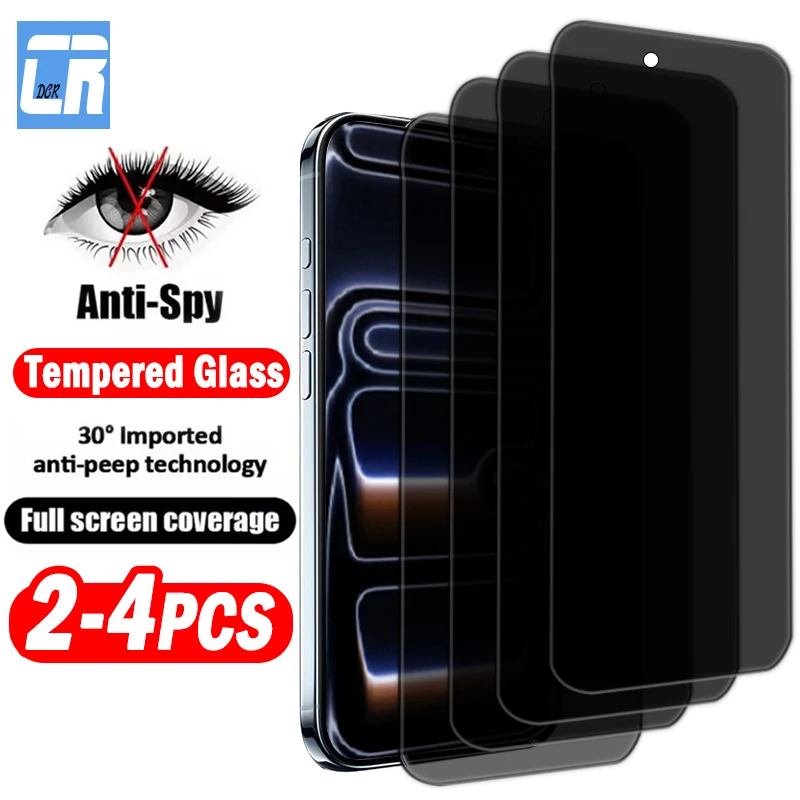 Enhanced Privacy Screen Protector - 2-4 Piece Full Cover Tempered Glass