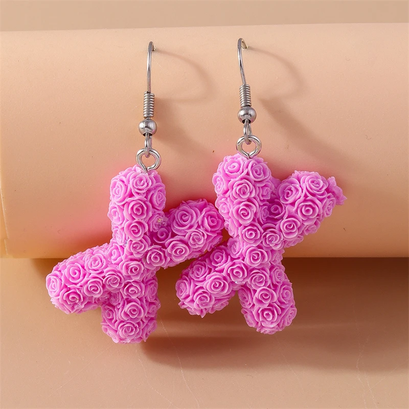 Modische Bunte A-Z 26 Englische Buchstaben Ohrhänger für Frauen und Mädchen Brincos Femme Party Urlaub Schmuck Geschenke – Detail 28