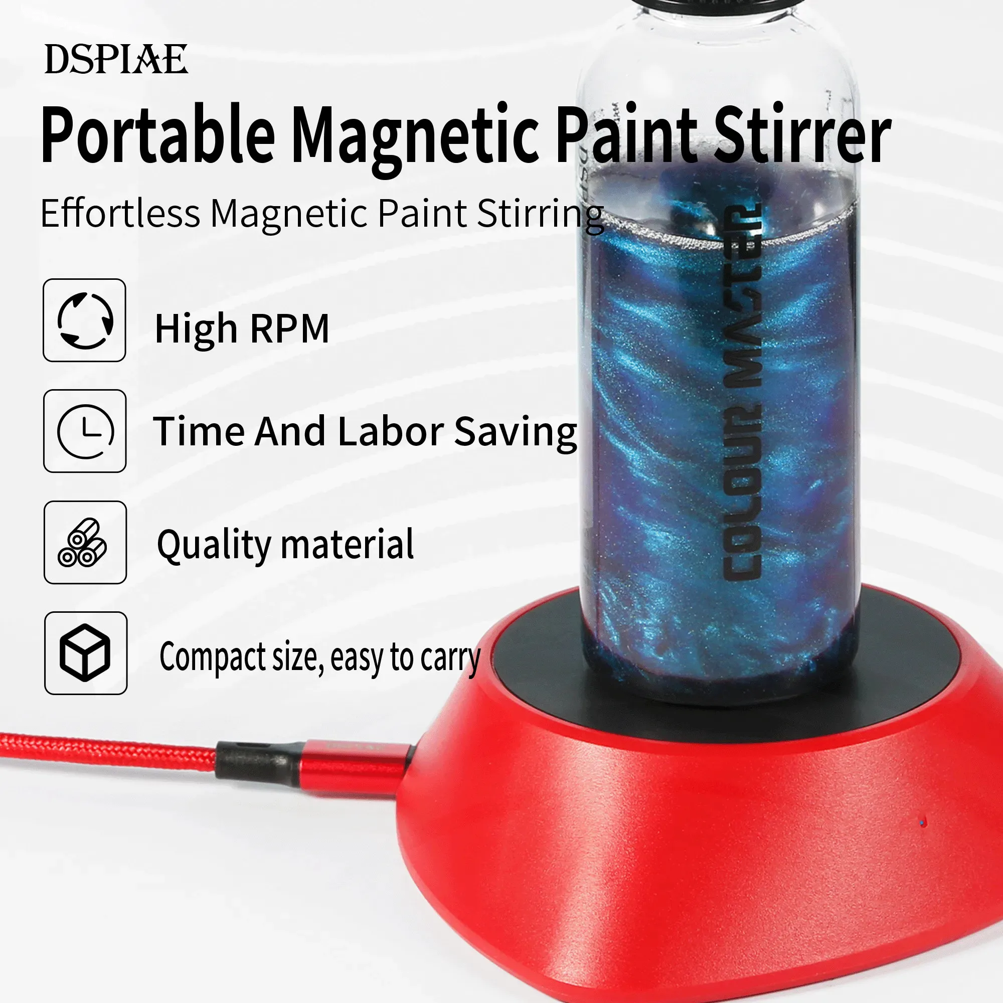 

DSPIAE MS-01 LE Magnetic paint shaker military model making tool Retrofit Collage Gundam Hobby DIY