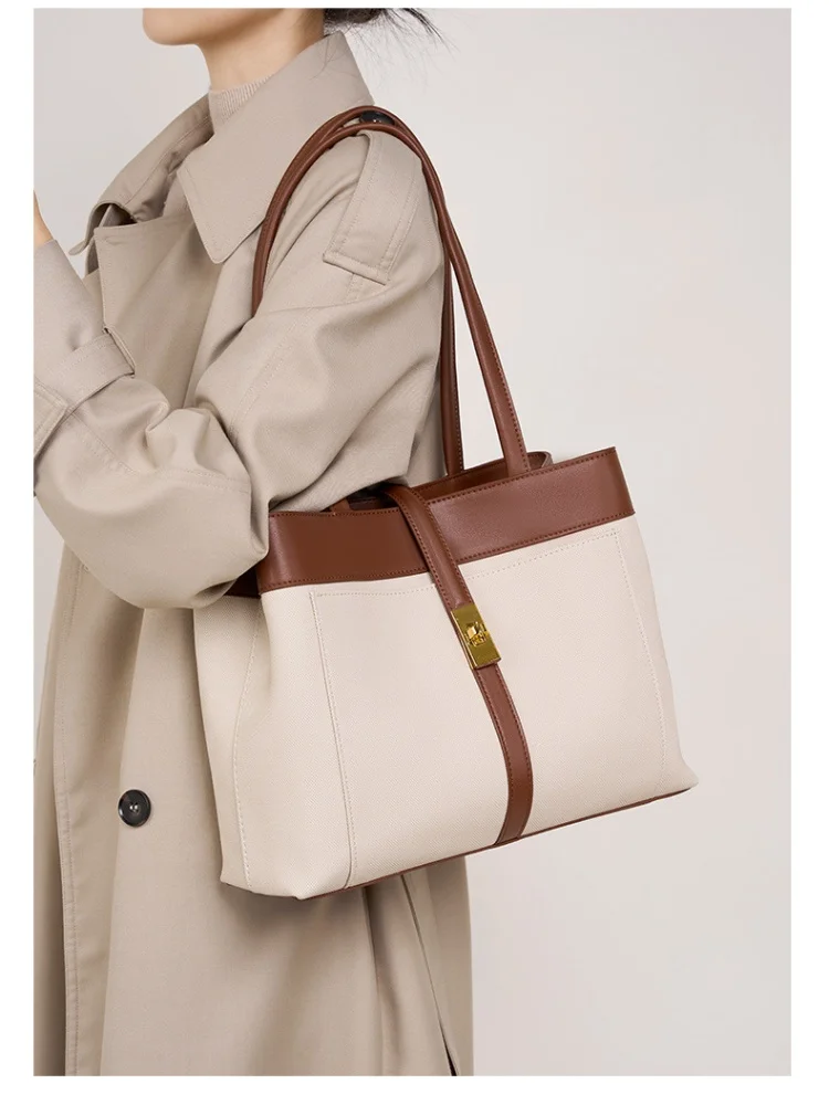 

Simple and Graceful Women's Tote Bag Fashion Vintage Designer Popular Underarm Bags Shoulder Bags Large Capacity For Office Lad