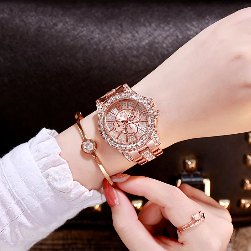 

Top Luxury Brand Rose Gold Watch Ladies Quartz Wristwatches Fashion Watches for Women Female Clock Relogio Feminino Masculino