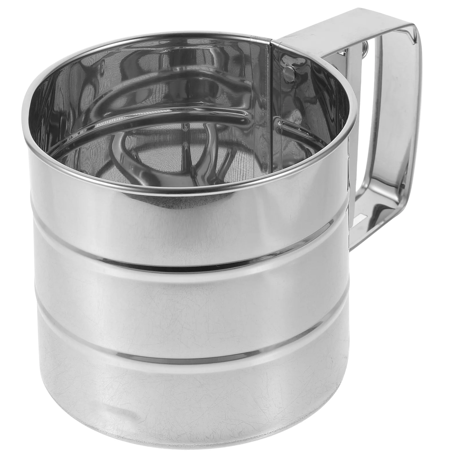 

Flour Sieve Kitchen Manual Face Powder Baking Tool Sifter for Duster Sugar Filter with Scale Cup