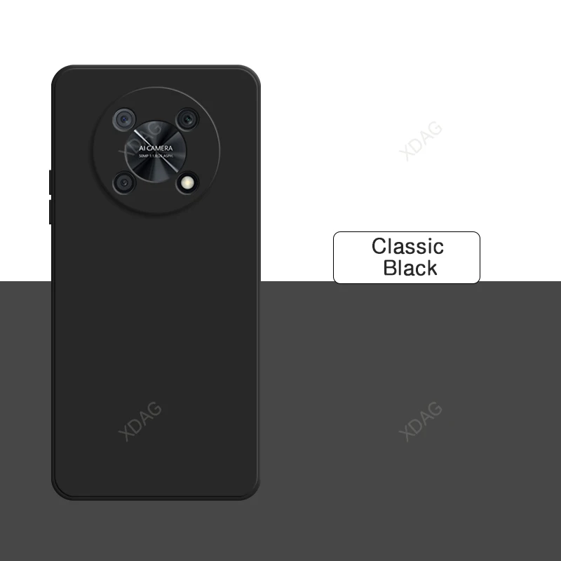 Premium Square Silicone Soft Phone Case with High-Quality Flocking