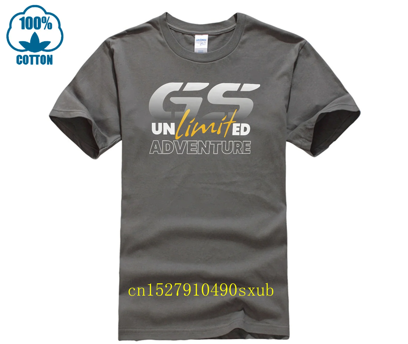 T-shirt da uomo slim fit estive T-shirt gs in cotone 100%, maglietta motorrad gs, maglietta trofeo - immagine 4