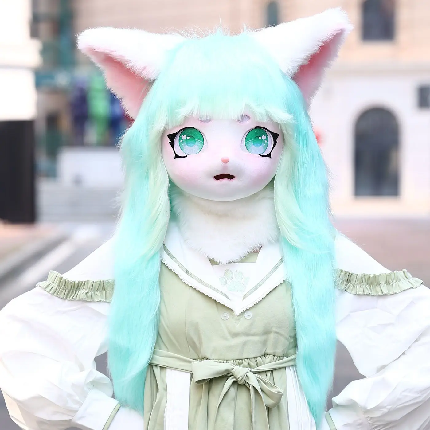 Cosplay Costumes Kigurumi Pajamas Fursuit Kigurumi Animal Headset Furry Cosplay Actor's Headgear Comiket Furry Kig Cat Rabbit Doll Beast Mask Cosplay Costume