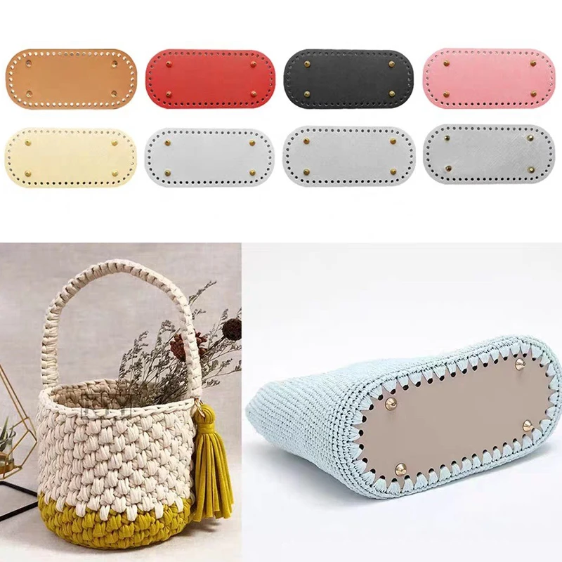 PU Leather Handmade Bag Base Crochet Bottom Plate