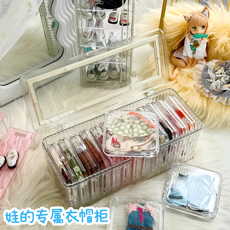 Puppenkleiderschrank Für Labubu - Mini Garderobe Mit 10 Aufhängern 15,6cm