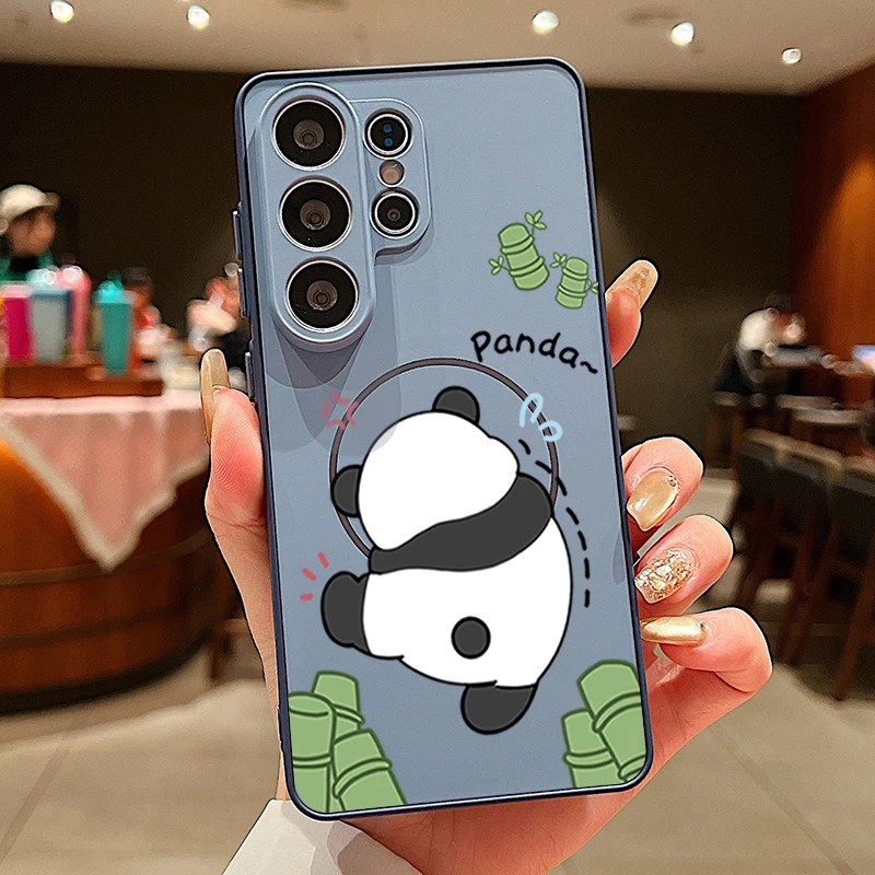 Magnetic Cute Panda Pattern Phone Case Cover