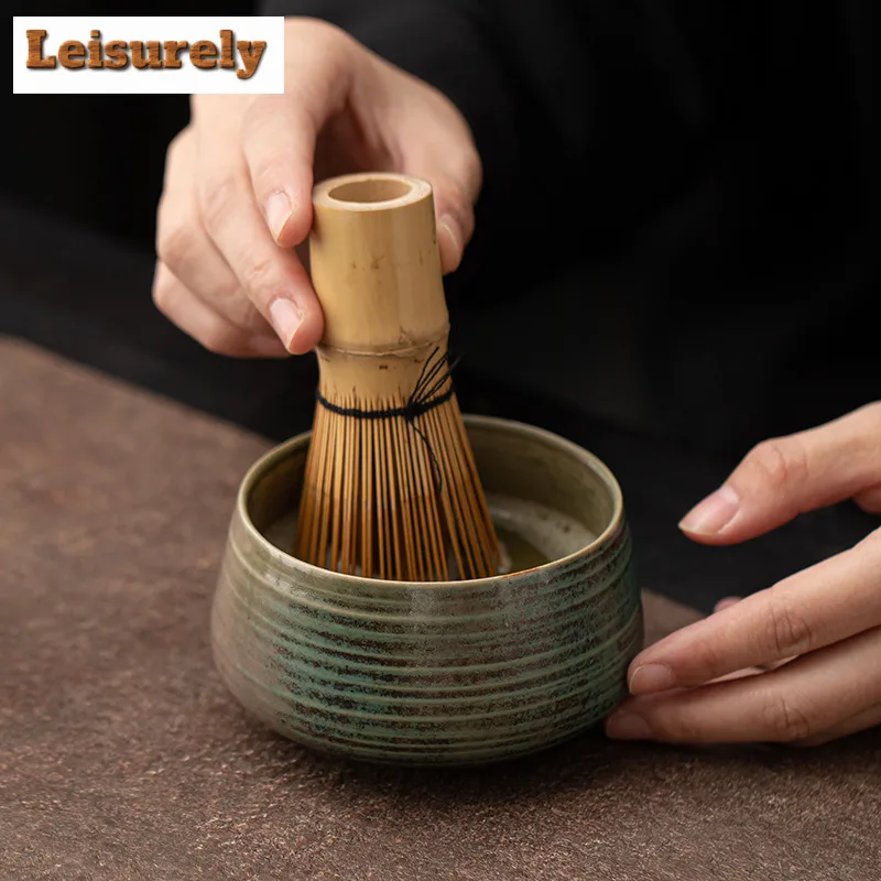 280ml Japanese Kiln Change Threaded Matcha Bowl Small Tea Ordering Basin Song Dynasty Green Tea Powder Tool Ceremony Accessories