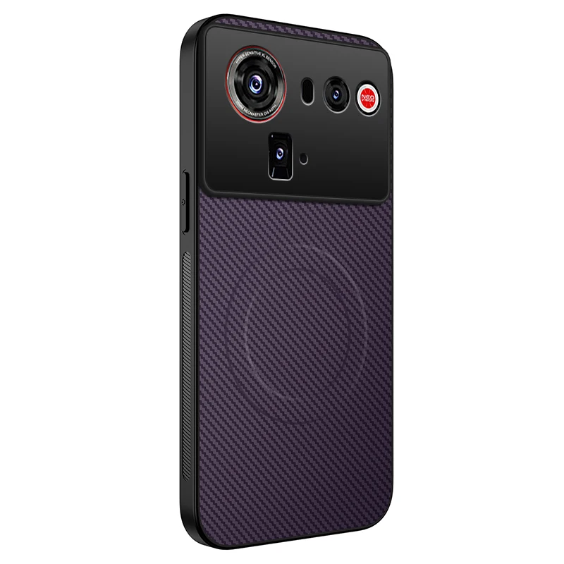 Carbon Fiber Texture Magnetic Shockproof Case with Soft Matte Finish