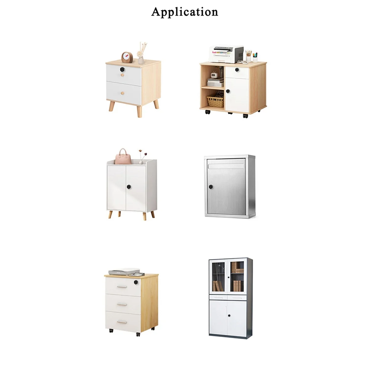 Tuya SmartLife APP Remote Control Smart Fingerprint Cabinet Drawer Strongbox Mailbox Electric Lock Black L20mm