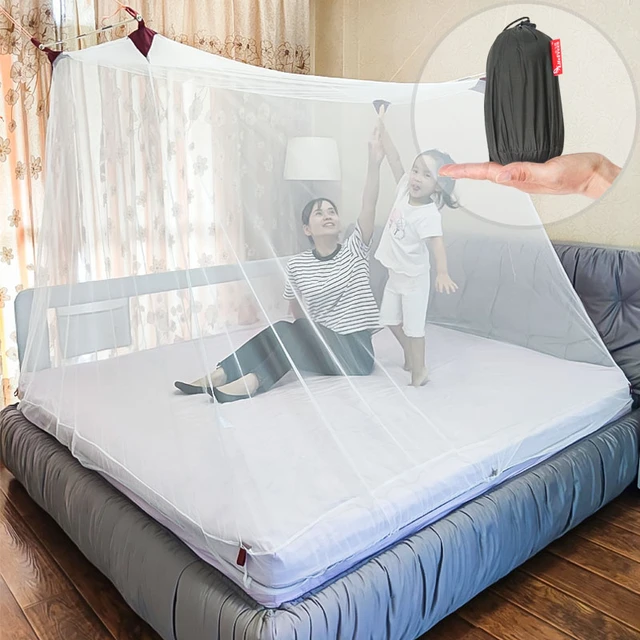 Household Folding Cross Bar Four-Top Portable Travel Mosquito Net Homestay  Hotel Outdoor Mosquito-Proof Square Top Lazy - AliExpress