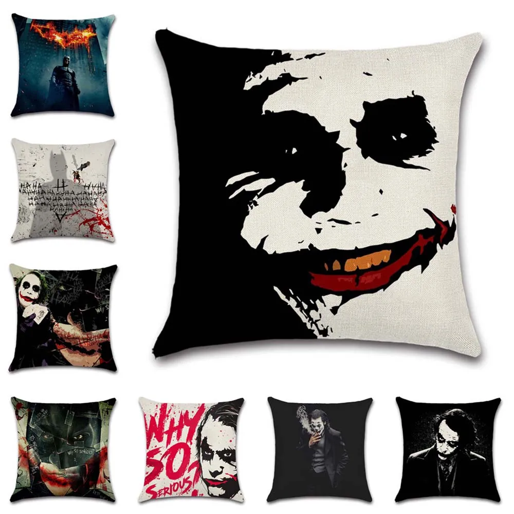 Dark Knight Vs Joker Movie Show Fodera Per Cuscino Decorativo Home Sofa Car Chair Seat Friend Room Office Federa