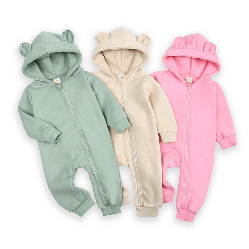 Baby Rompers Winter Zipper Newborn Onsies Zipper Onsie Newborn Zip