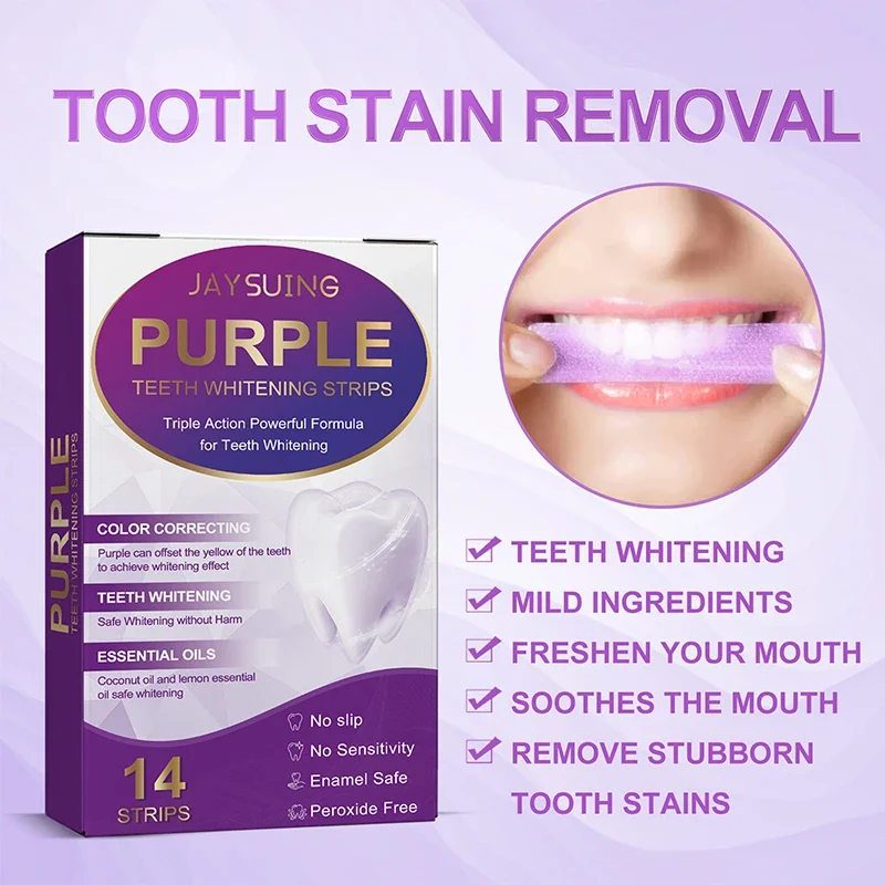 

Sdattor Teeth Whitening Strips Purple Color Correcting Whitening Teethperoxide Free Sensitive Friendly Teeth Whitening Kit For A