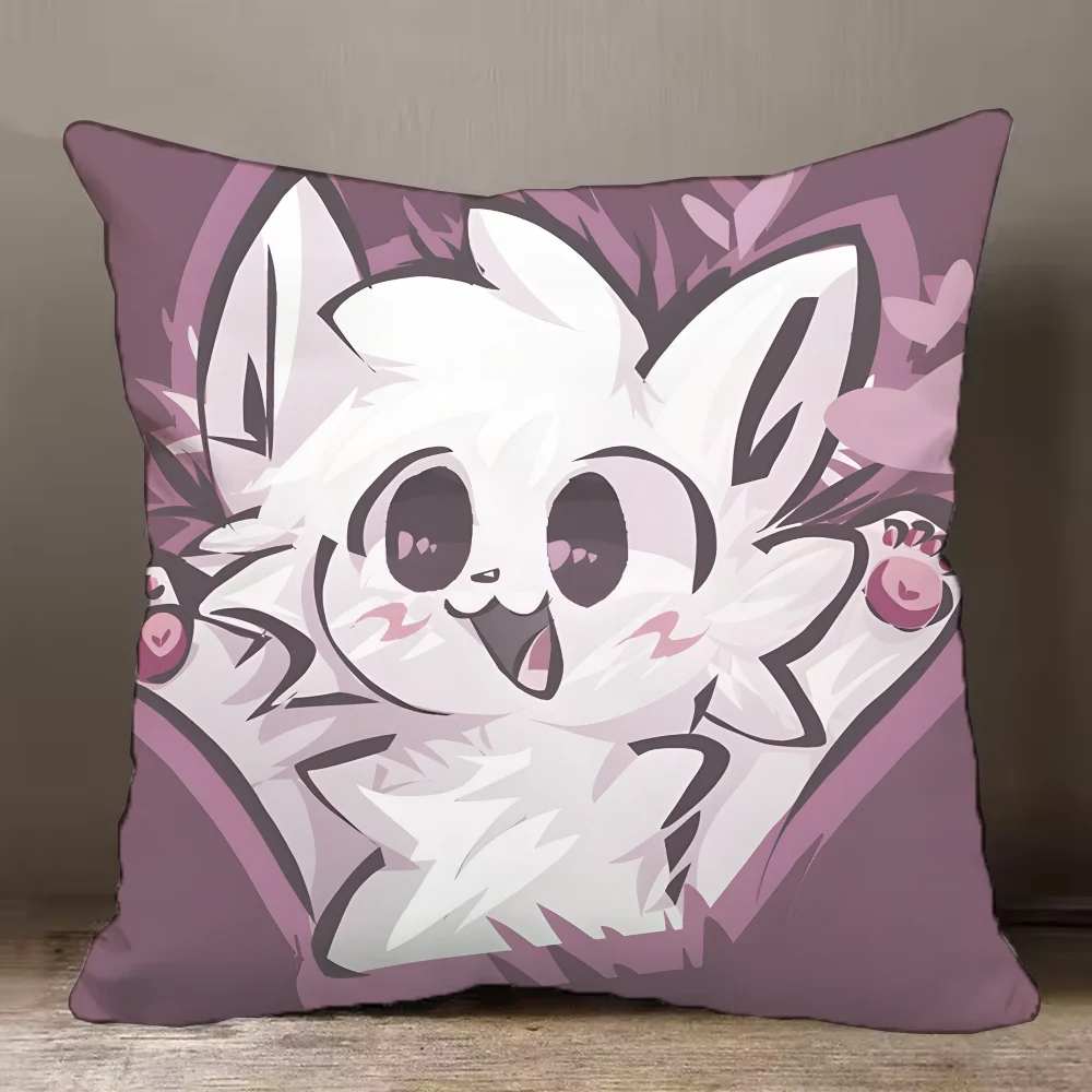 Boykisser Silly Cat Cute Pillow Case Pillowcase Anti-dustmite Pillow Invisible zipper silky short plush Sofa cushion cover 2
