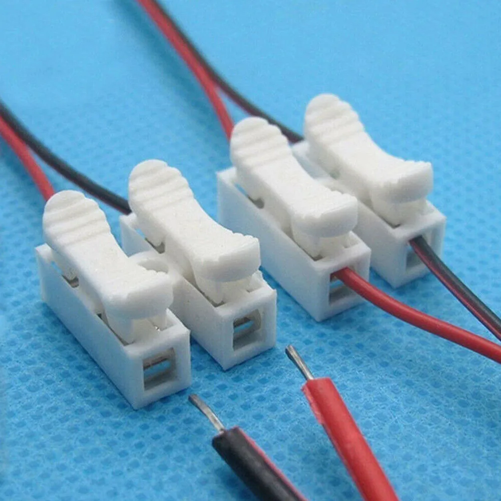 Description Picture 6 of item10pcs CH2 Quick Splice Lock Wire Connectors 2Pins Electrical Cable Terminals White 220v For Easy Safe Splicing Into Wires