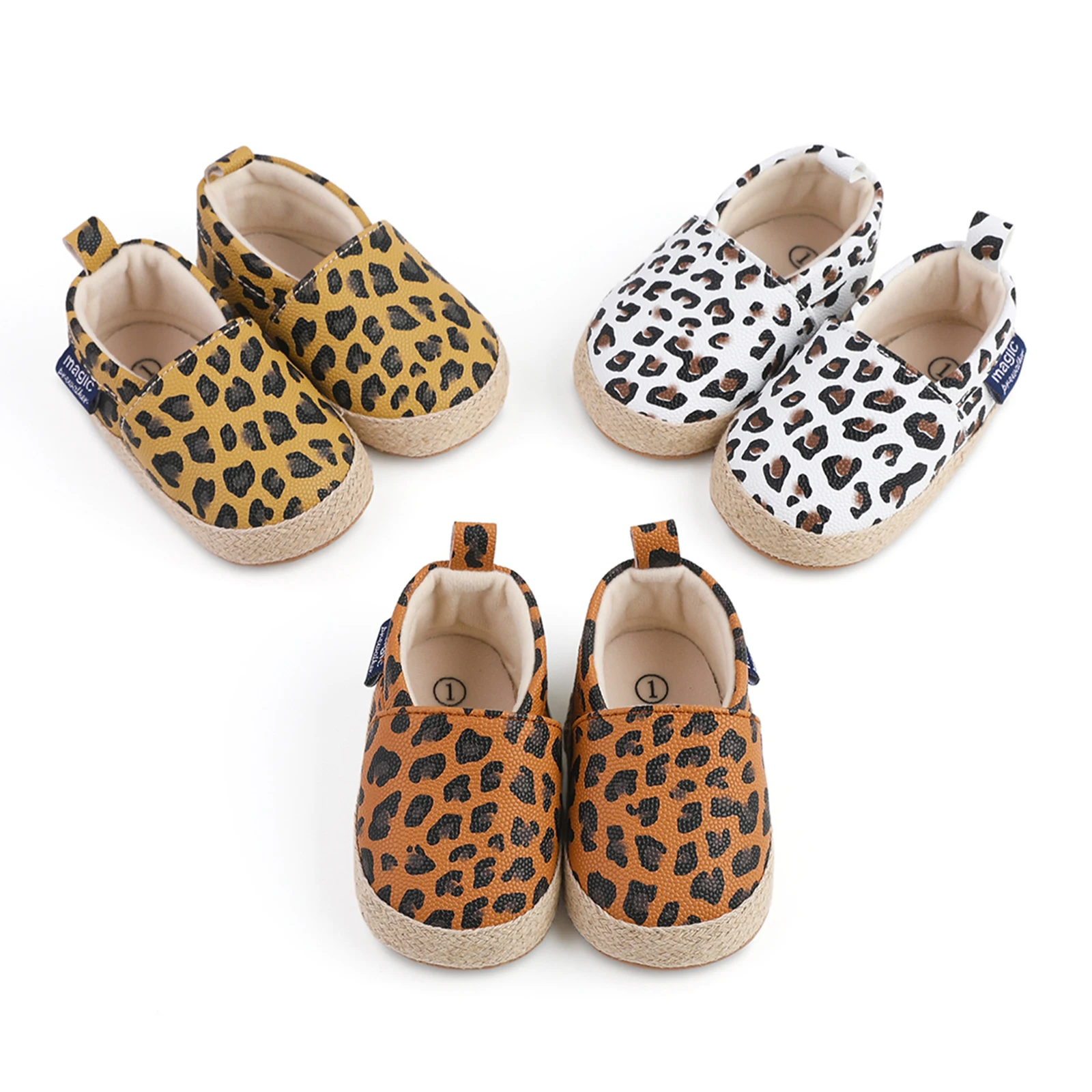Citgeett Autumn Infant Baby Girls Shoes Leopard Print Slip Flats Casual Walking Shoes for Newborn Infant Toddler