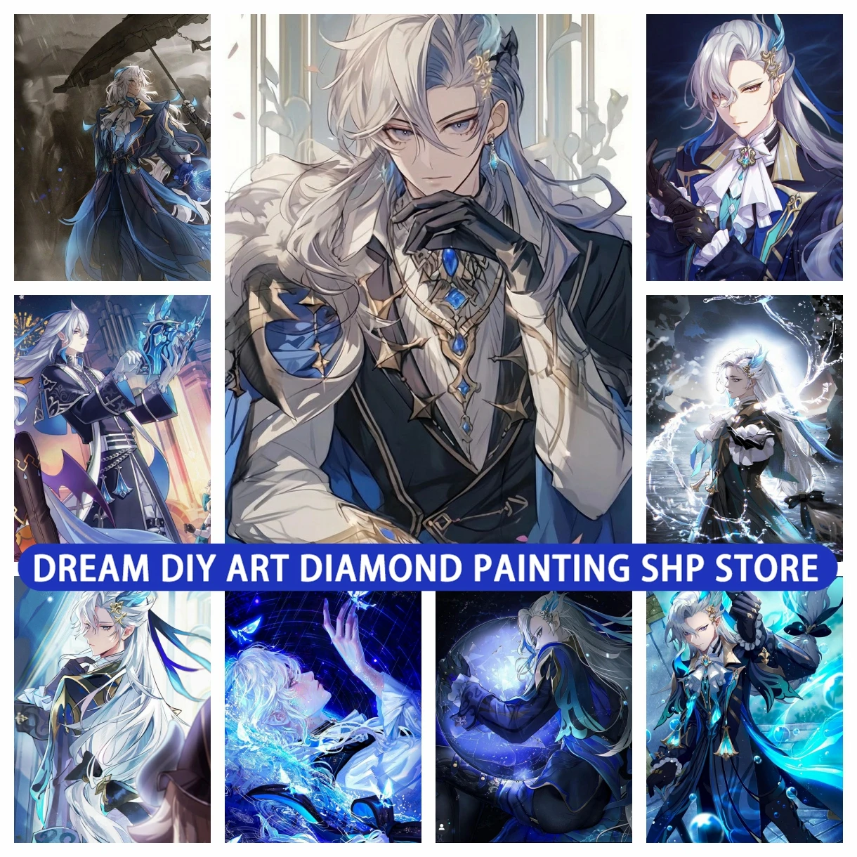 

Набор для вышивки крестиком Genshin Impact Dream, алмазная живопись своими руками, игровой персонаж Neuvillette, Набор для вышивки крестиком, алмазная вышивка в комнату Decor