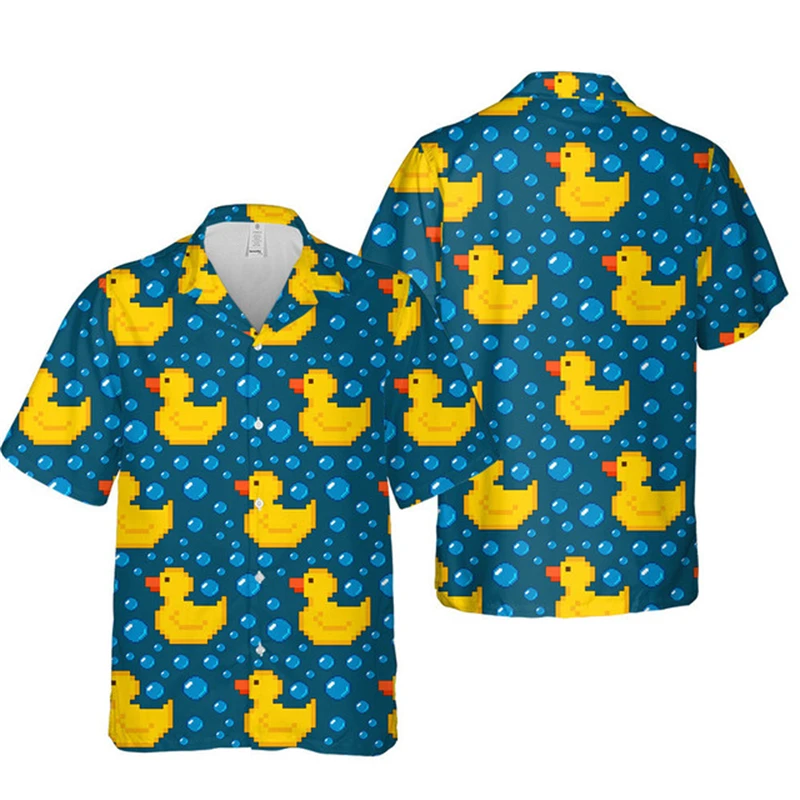 thumbnail image 1 of Camisa de pato con estampado 3D de pájaro, camisas para hombres y mujeres, blusas vocacionales para hombres, camisas con solapa, camisas para adolescentes, blusas para hombres, camisas de diseño, 1 of 4