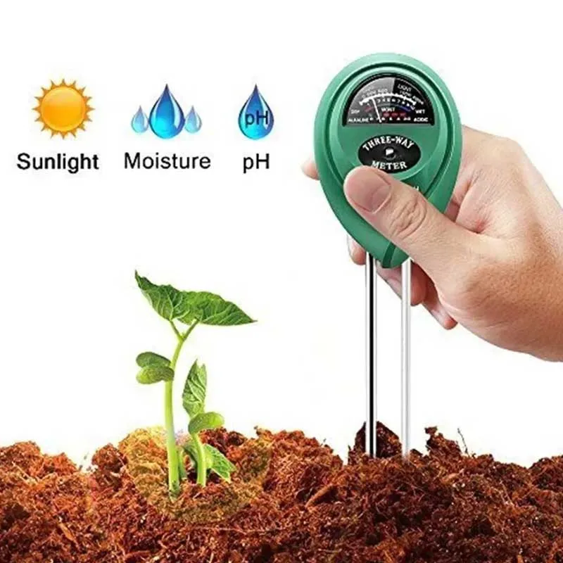 3 In1 Soil Water Moisture PH Meter Meter Soil Water Acidity Humidity Light PH Test Garden Plants Flowers Moist Tester soil moisture meter