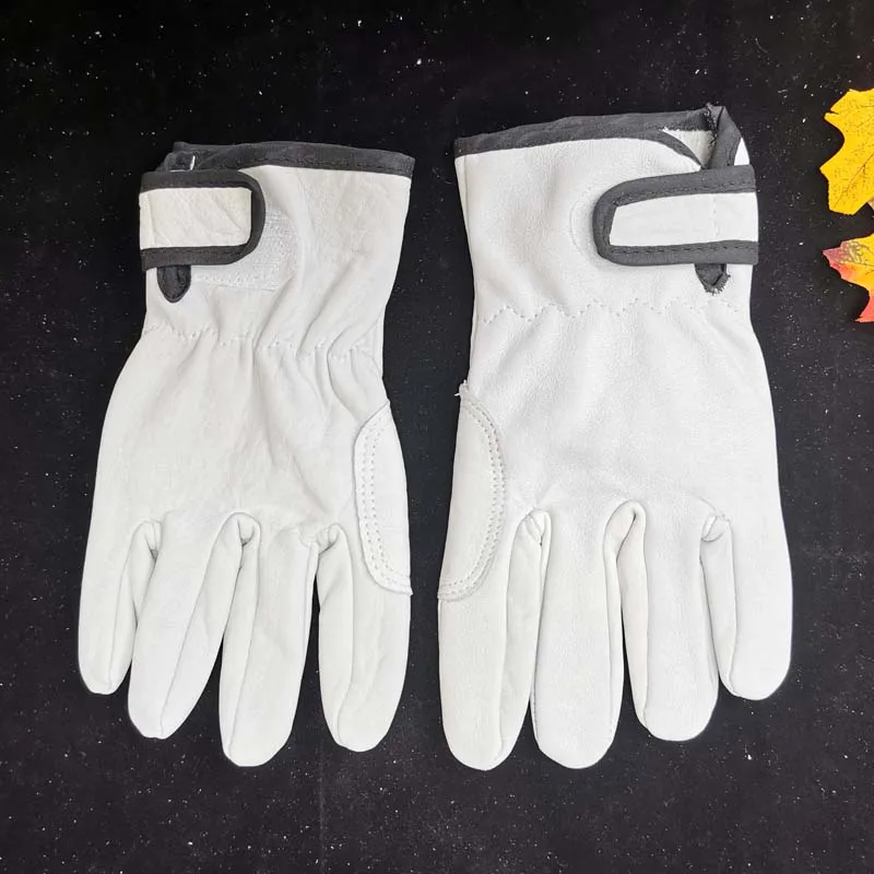 New Korean Version Driver Gloves Outdoor Soft Sheepskin Leather Durable Wear-resistant Welding Labor Insurance Gloves