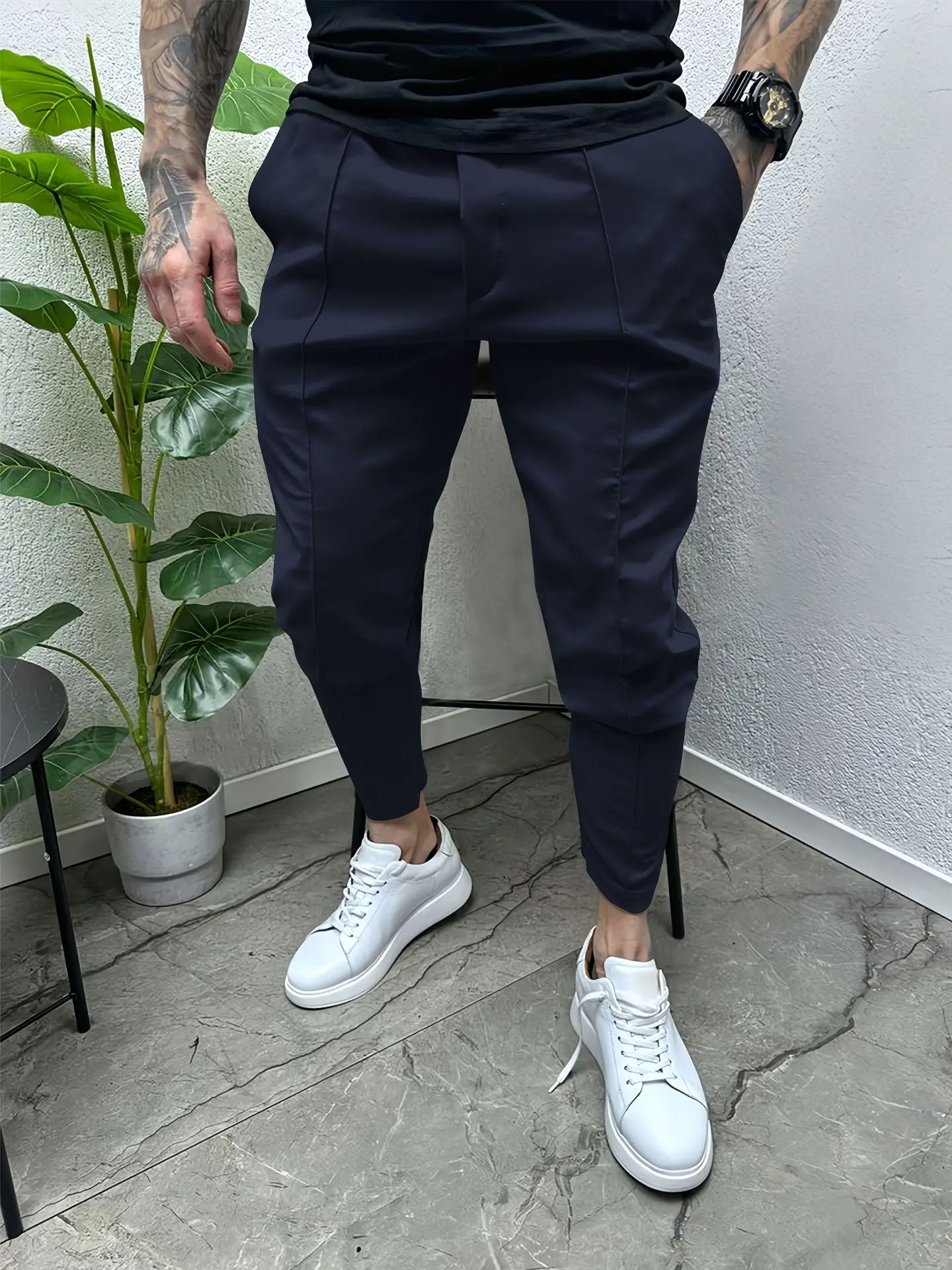 Spring and summer new men's casual outdoor street cargo shorts fashion drawstring multi-pocket classic comfortable straight barr