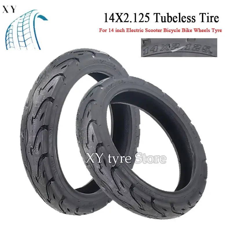 Pneumatico per vuoto per bici elettrica 14 * 2.125 14 pollici 14 * 2.125 Pneumatico tubeless per bicicletta elettrica 14x2.125 Pneumatico tubeless E-Bike 14 pollici