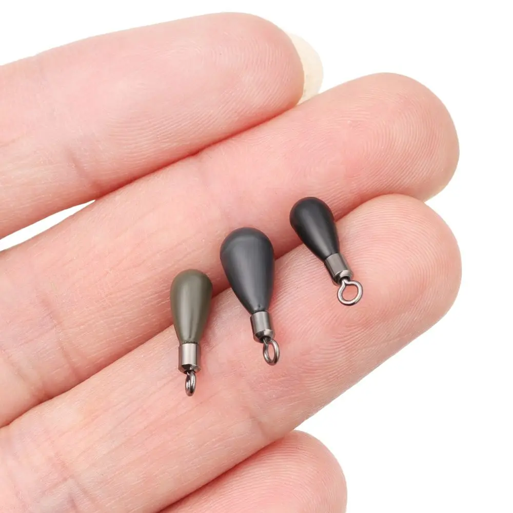 1pc Quick Release Casting Tear Drop Shot Weights Water drop Fishing  Tungsten Fall Sinker Line Sinkers Hook Connector Fish Tackle