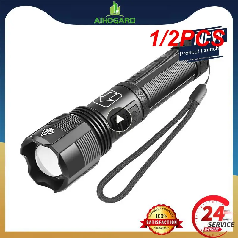 

1/2 шт. светодиодный фонарик высокого качества XHP70.2 XHP50.2 тактический охотничий Usb Перезаряжаемый масштабируемый фонарь 18650 батарея AAA
